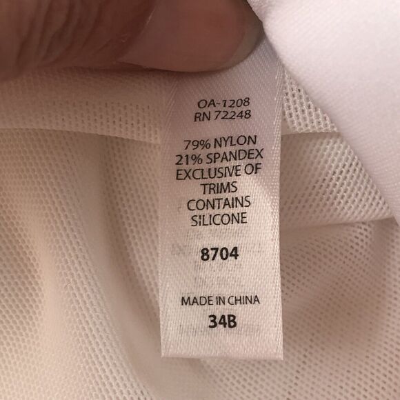 Felina 8704 UW PU Strapless Low Back White Bustier Corset Bra Bridal Formal 34B - Picture 7 of 9